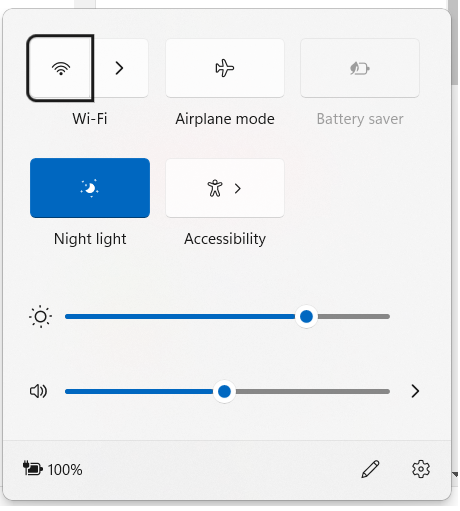 kích hoạt night light windows 11