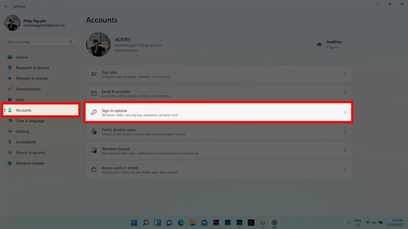 Cách Đặt mật khẩu Windows 11 - chức năng đăng nhập