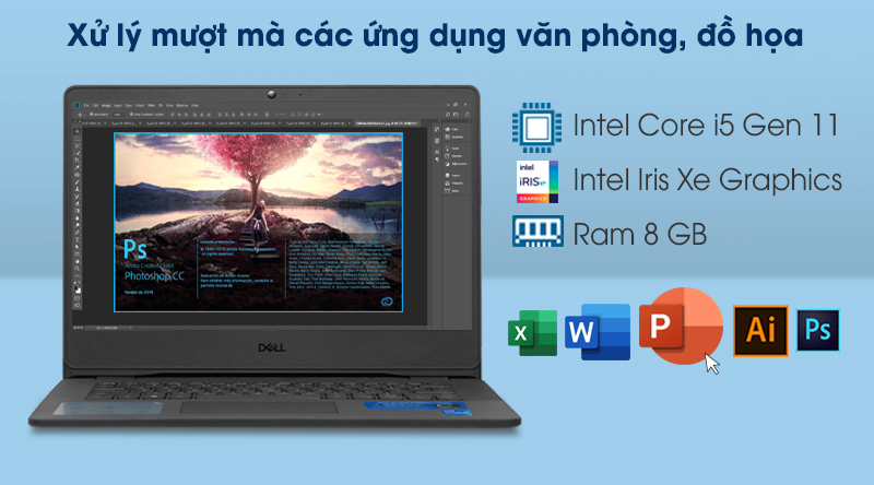 Laptop cũ Dell Vostro 3400 i5 với cấu hình mạnh mẽ